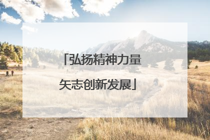 弘扬精神力量 矢志创新发展