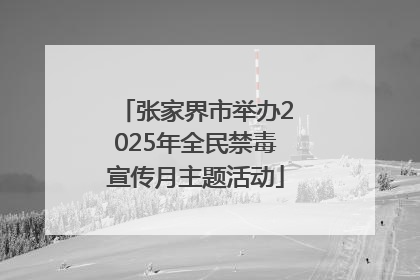 张家界市举办2025年全民禁毒宣传月主题活动