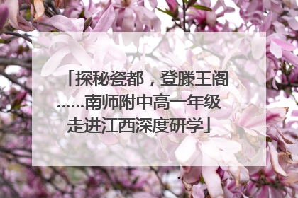 探秘瓷都，登滕王阁……南师附中高一年级走进江西深度研学