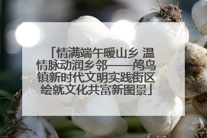 情满端午暖山乡 温情脉动润乡邻——鸬鸟镇新时代文明实践街区绘就文化共富新图景
