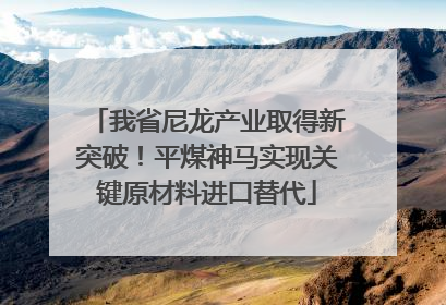 我省尼龙产业取得新突破！平煤神马实现关键原材料进口替代