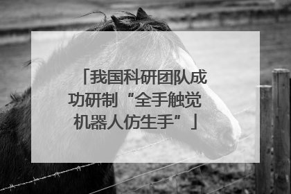 我国科研团队成功研制“全手触觉机器人仿生手”