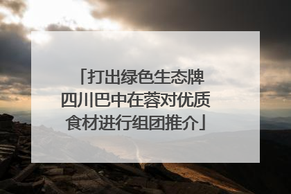 打出绿色生态牌 四川巴中在蓉对优质食材进行组团推介