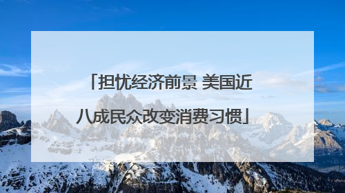 担忧经济前景 美国近八成民众改变消费习惯