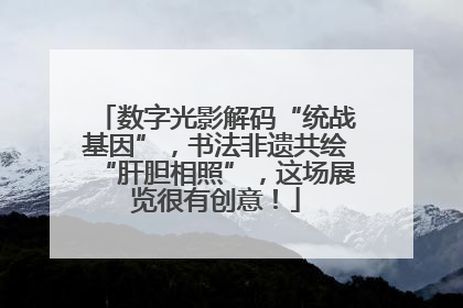 数字光影解码“统战基因”，书法非遗共绘“肝胆相照”，这场展览很有创意！