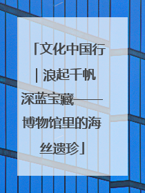 文化中国行｜浪起千帆 深蓝宝藏——博物馆里的海丝遗珍