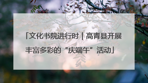 文化书院进行时｜高青县开展丰富多彩的“庆端午”活动
