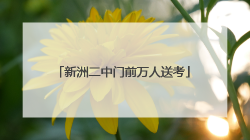 新洲二中门前万人送考