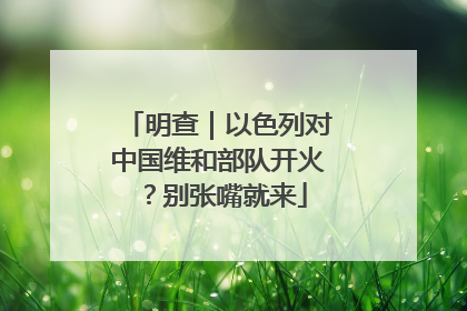 明查｜以色列对中国维和部队开火？别张嘴就来