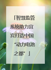 智慧监管系统助力宜宾打造中国“动力电池之都”