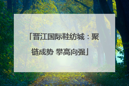 晋江国际鞋纺城：聚链成势 攀高向强