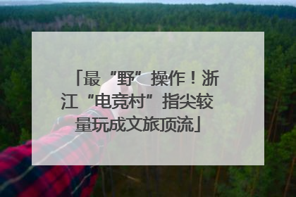 最“野”操作！浙江“电竞村”指尖较量玩成文旅顶流