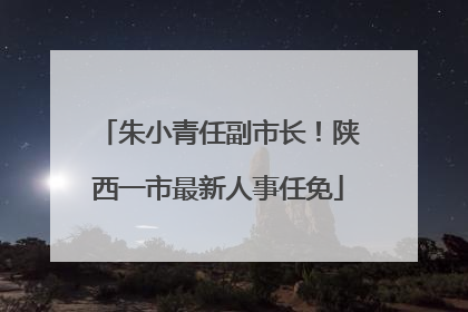 朱小青任副市长！陕西一市最新人事任免