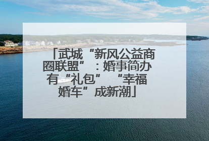 武城“新风公益商圈联盟”：婚事简办有“礼包” “幸福婚车”成新潮