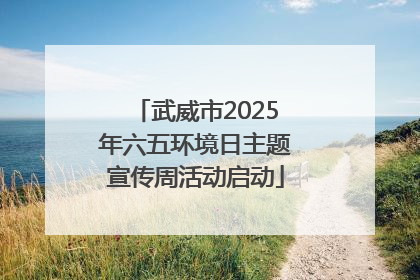 武威市2025年六五环境日主题宣传周活动启动
