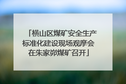 横山区煤矿安全生产标准化建设现场观摩会在朱家峁煤矿召开