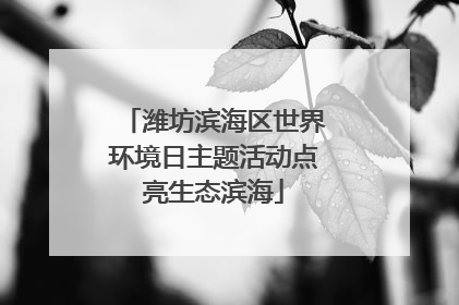 潍坊滨海区世界环境日主题活动点亮生态滨海