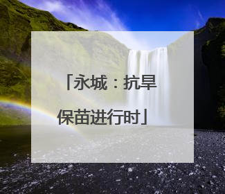 永城：抗旱保苗进行时