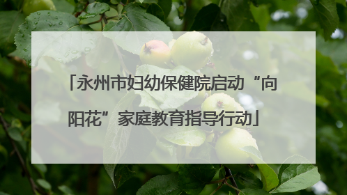 永州市妇幼保健院启动“向阳花”家庭教育指导行动