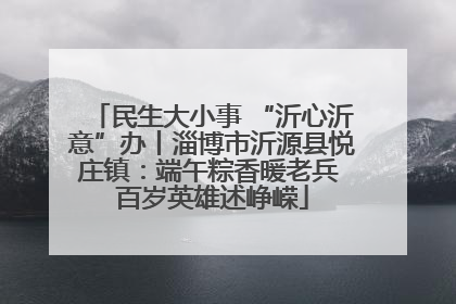 民生大小事 “沂心沂意”办丨淄博市沂源县悦庄镇：端午粽香暖老兵 百岁英雄述峥嵘