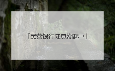 民营银行降息潮起→