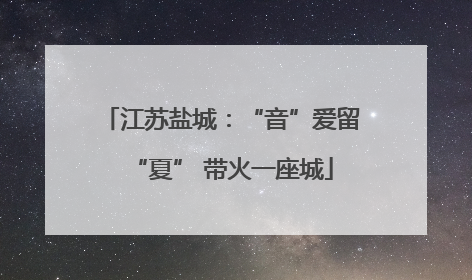 江苏盐城：“音”爱留“夏” 带火一座城