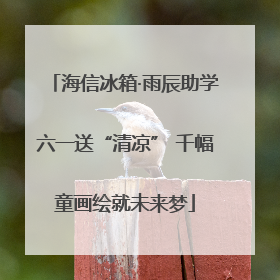 海信冰箱·雨辰助学六一送“清凉” 千幅童画绘就未来梦
