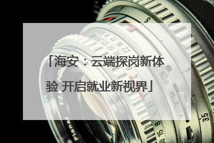海安：云端探岗新体验 开启就业新视界