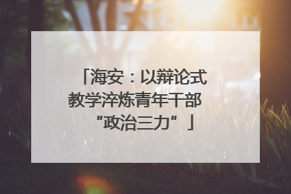 海安：以辩论式教学淬炼青年干部“政治三力”