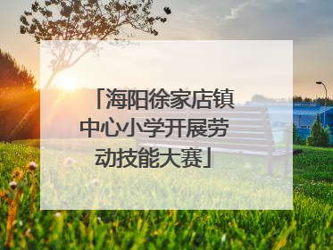 海阳徐家店镇中心小学开展劳动技能大赛