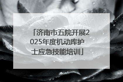 济南市五院开展2025年度机动库护士应急技能培训