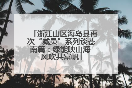 浙江山区海岛县再次“减员”系列谈苍南篇：绿能映山海 风吹共富帆
