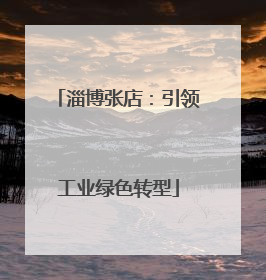 淄博张店：引领工业绿色转型