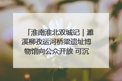 淮南淮北双城记｜濉溪柳孜运河桥梁遗址博物馆向公众开放 可沉浸式触摸历史