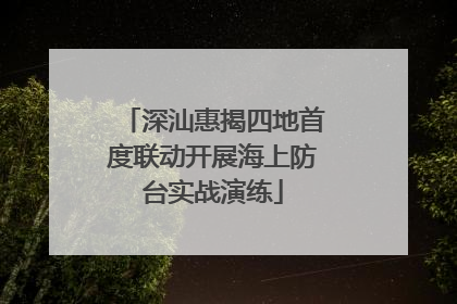 深汕惠揭四地首度联动开展海上防台实战演练