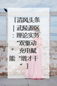 清风头条｜武陵源区：理论实务“双驱动 ” 充电赋能“增才干”