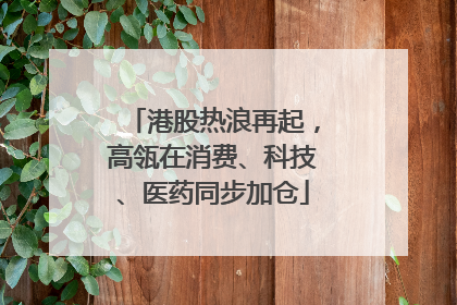 港股热浪再起，高瓴在消费、科技、医药同步加仓