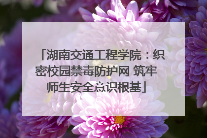 湖南交通工程学院：织密校园禁毒防护网 筑牢师生安全意识根基