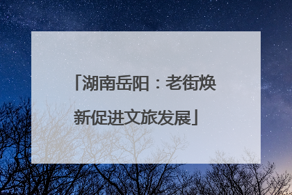 湖南岳阳：老街焕新促进文旅发展
