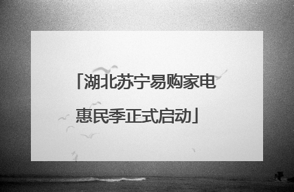 湖北苏宁易购家电惠民季正式启动