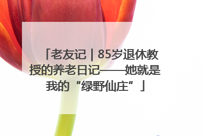 老友记｜85岁退休教授的养老日记——她就是我的“绿野仙庄”