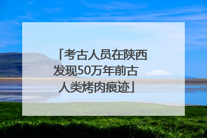 考古人员在陕西发现50万年前古人类烤肉痕迹
