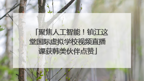 聚焦人工智能！镇江这堂国际虚拟学校视频直播课获韩美伙伴点赞