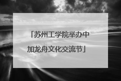 苏州工学院举办中加龙舟文化交流节