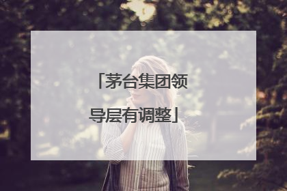 茅台集团领导层有调整
