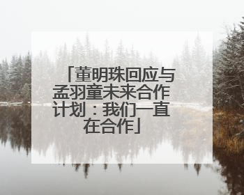 董明珠回应与孟羽童未来合作计划：我们一直在合作