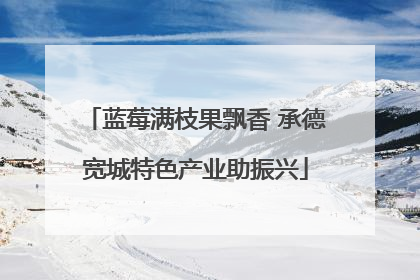 蓝莓满枝果飘香 承德宽城特色产业助振兴