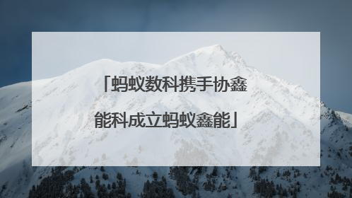 蚂蚁数科携手协鑫能科成立蚂蚁鑫能