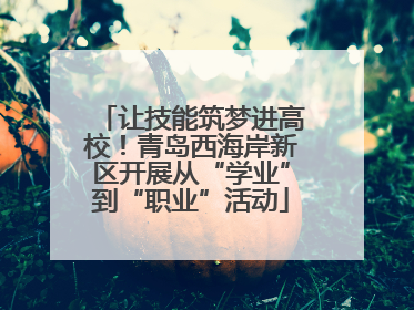 让技能筑梦进高校！青岛西海岸新区开展从“学业”到“职业”活动
