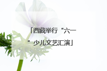 西藏举行“六一”少儿文艺汇演